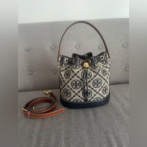 Tory Burch T-Monogram Bucket Bag, Retail $498.